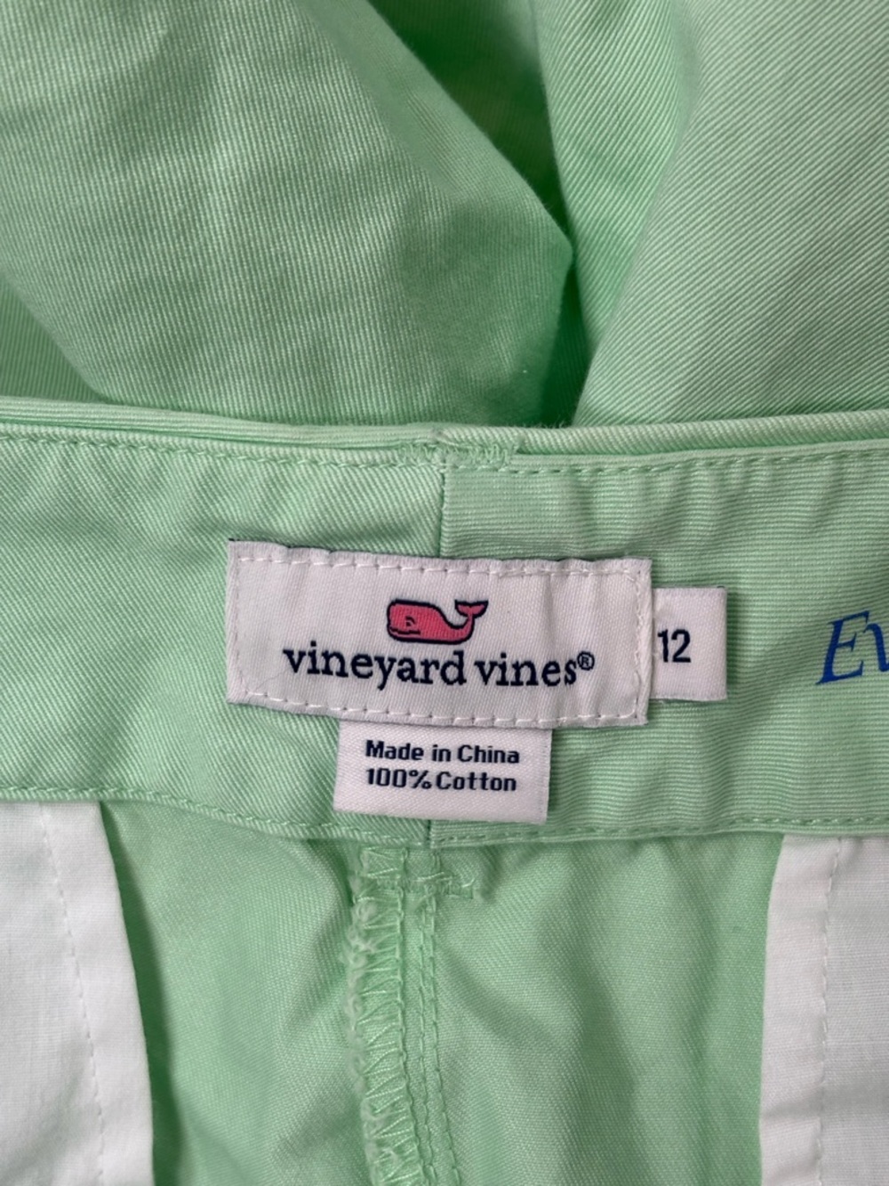 Vineyard Vines Shorts Womens 12 Green Flat Front 5" Inseam - Picture 8 of 9